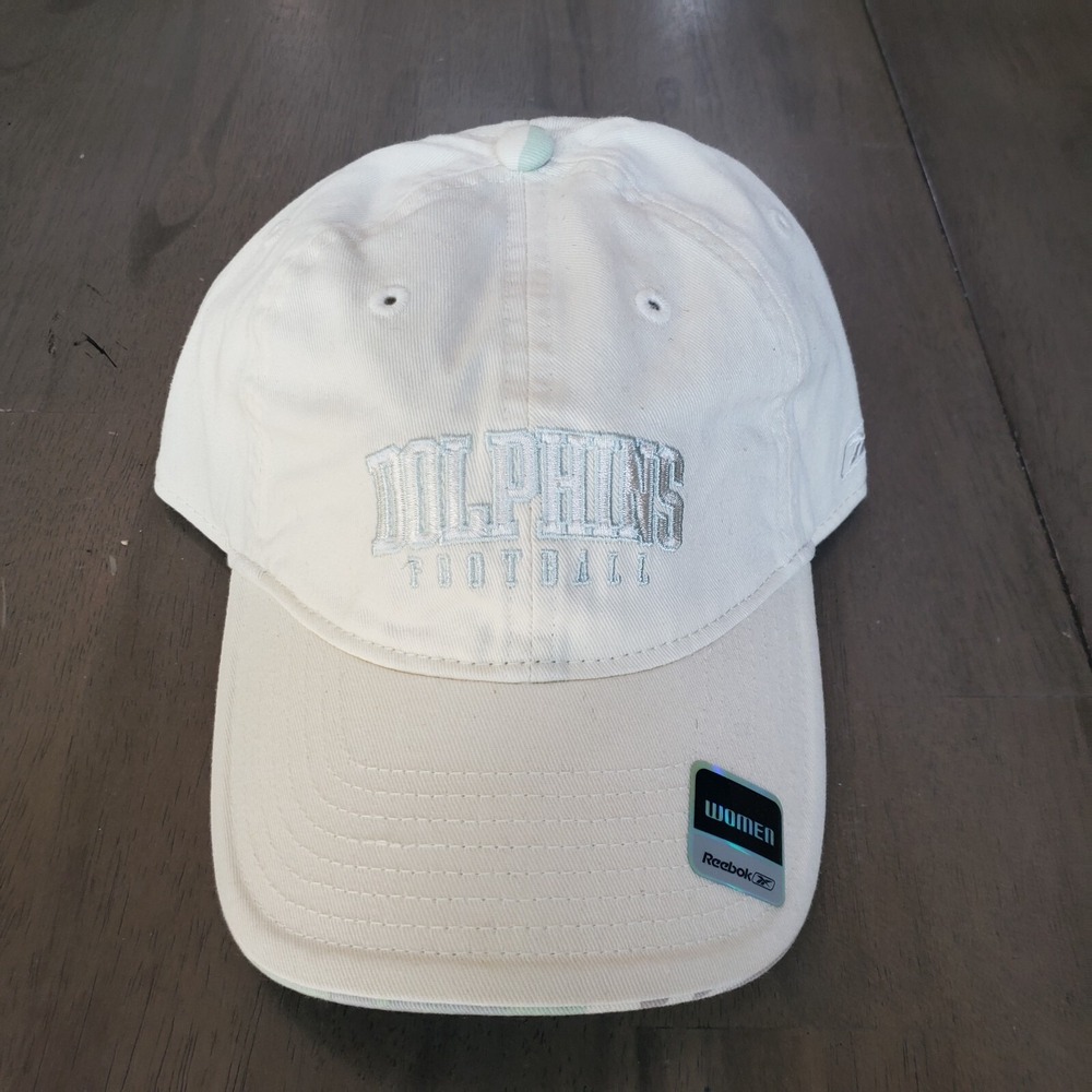 NEW‎ Miami Dolphins Hat Cap Womens Green Camo Strap Back NFL Football Reebok A3